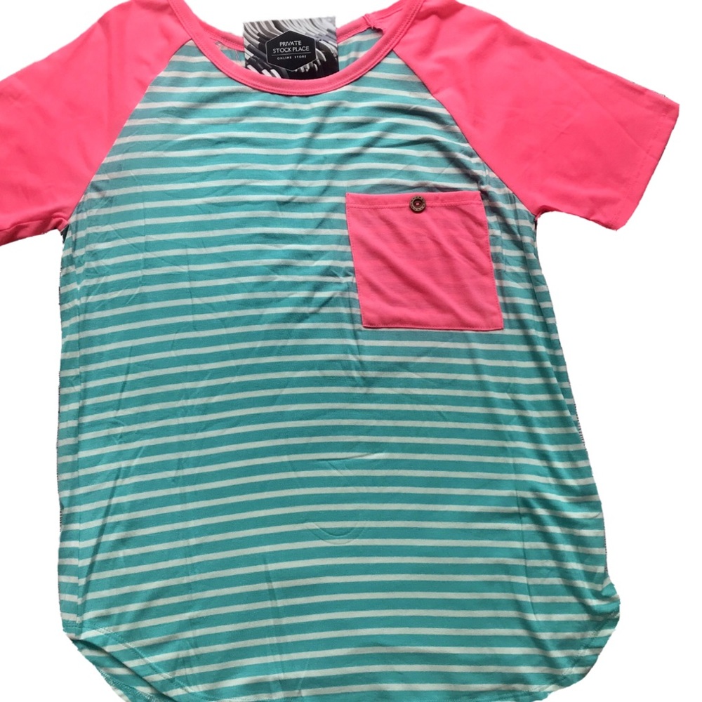 SALE NWT Boutique Hot Pink Aqua Top S - M - L - Picture 5 of 8